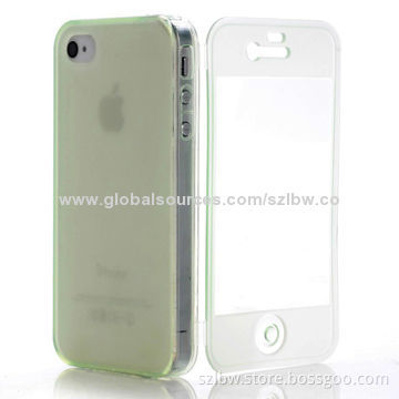 Pure Color Smooth Surface Flip TPU Case for iPhone 5/5S, Fashionable and Simple Design
